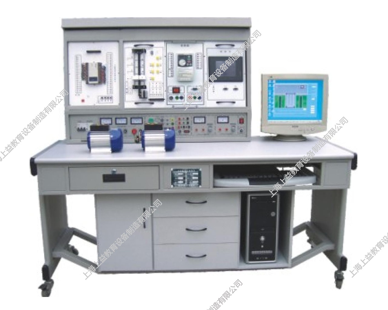 SYPLC-104A網(wǎng)絡型PLC可編程控制器/變頻調(diào)速及電氣控制實驗裝置（PLC、變頻器、觸摸屏、電氣控制）